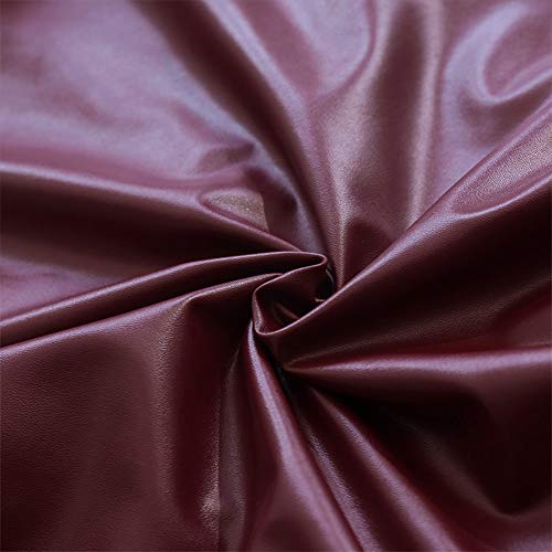 FLYPARTY Stretch Solid Pu Leather Waterproof Dining Chair Cover Slipcover Removable Washable Short Dining Chair Cover Protector Seat Solid Slipcovers for Hotel,Dining Room,Wedding (Wine Red, 4) - Image 4