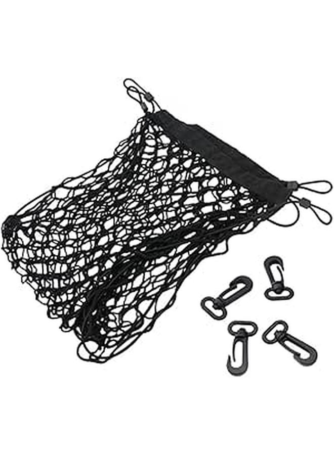 90x40cm Nylon Car Trunk Storage Net Organizer Mesh Bag For Rear Truck SUV Black - Image 1