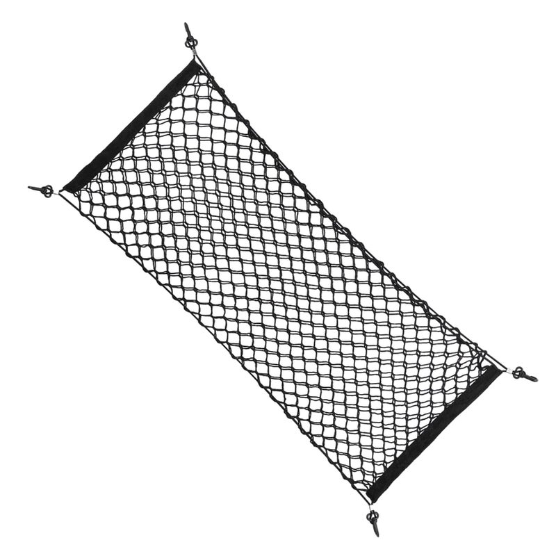 90x40cm Nylon Car Trunk Storage Net Organizer Mesh Bag For Rear Truck SUV Black - Image 4