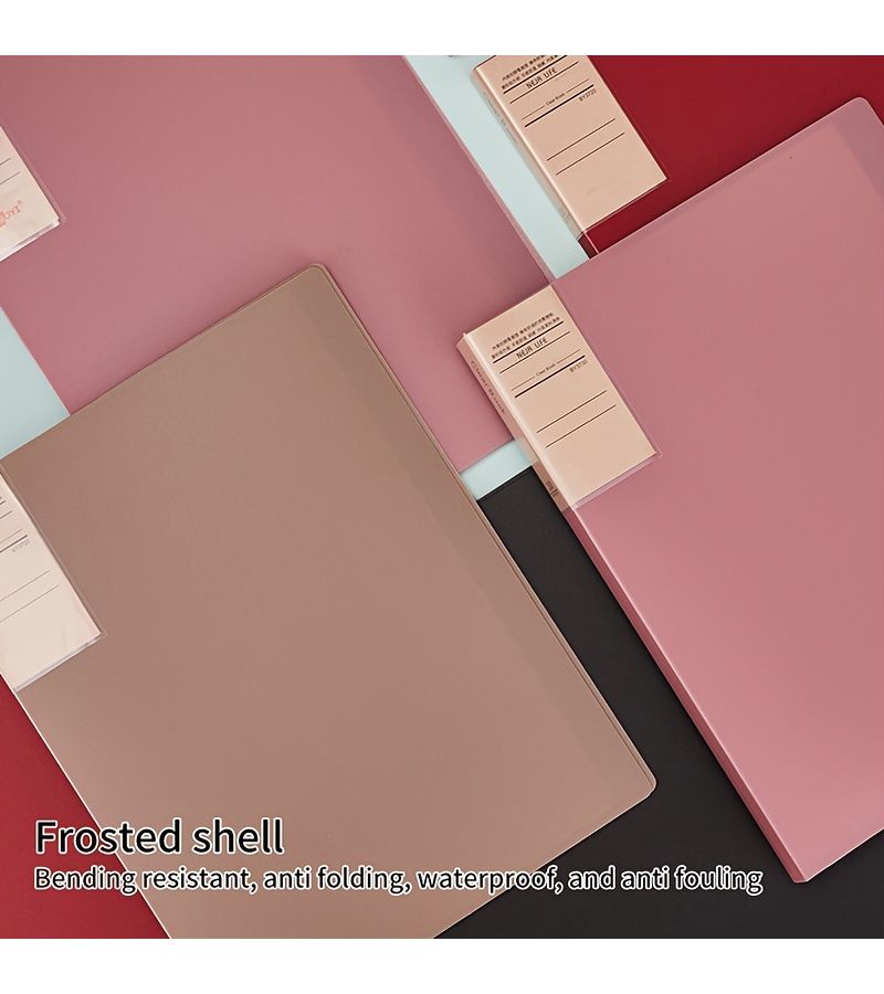 Vintage Red A4 Binder 20 Clear Transparent Inserts Multilayer Music Resource Book - Image 3
