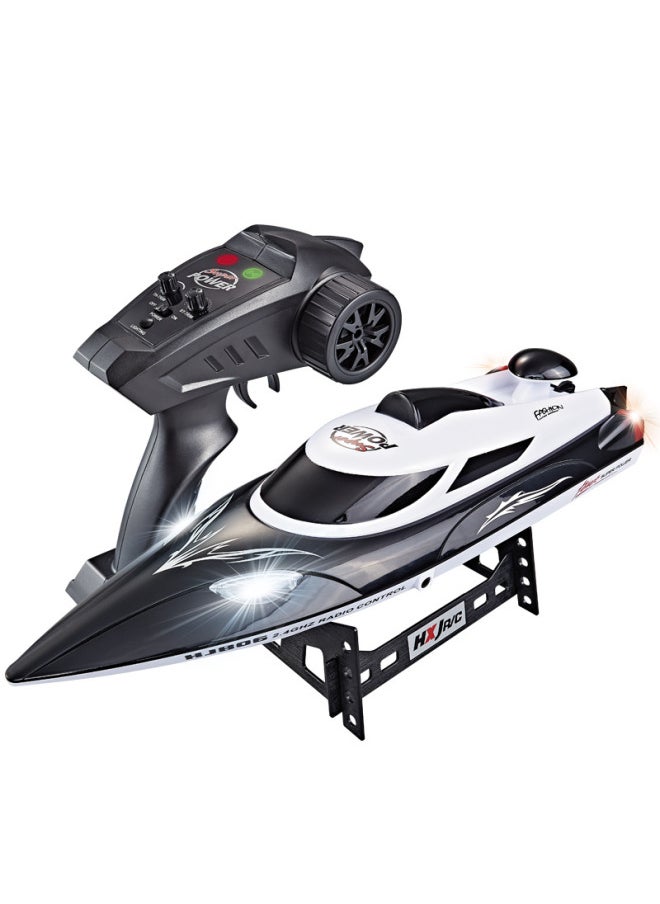 HJ806 Remote Control Boat Speedboat Water Toy Sailing Model High Speed Yacht Submarine Ship Electric Boat-Color:Black Dragnet Boat ]  - Image 2