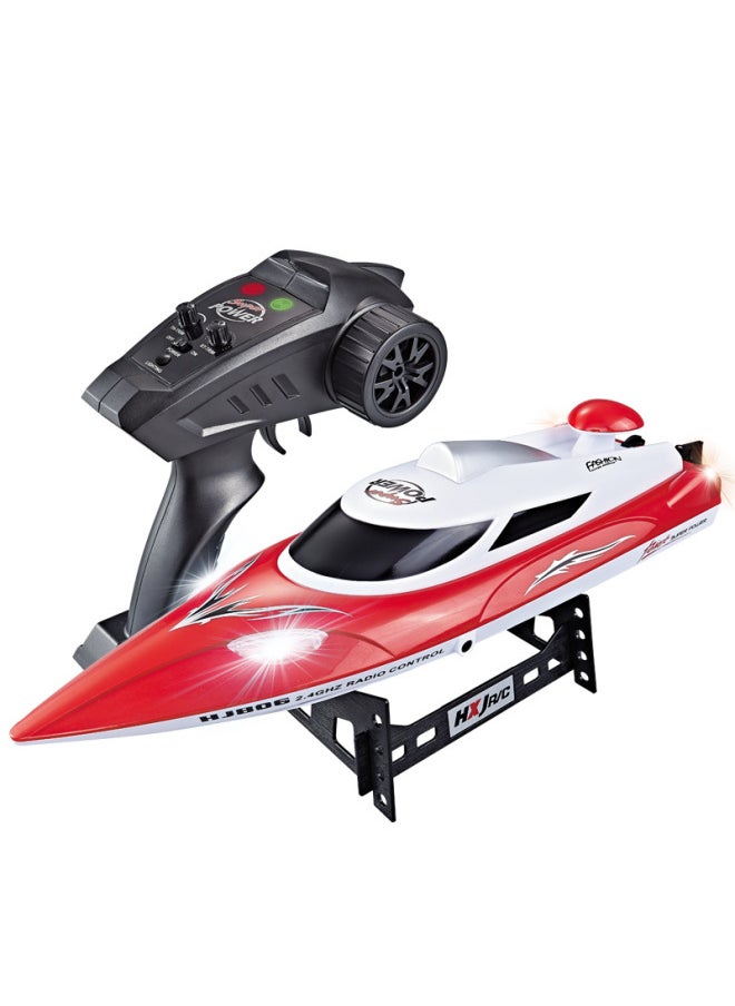 HJ806 Remote Control Boat Speedboat Water Toy Sailing Model High Speed Yacht Submarine Ship Electric Boat-Color:Black Dragnet Boat ]  - Image 3