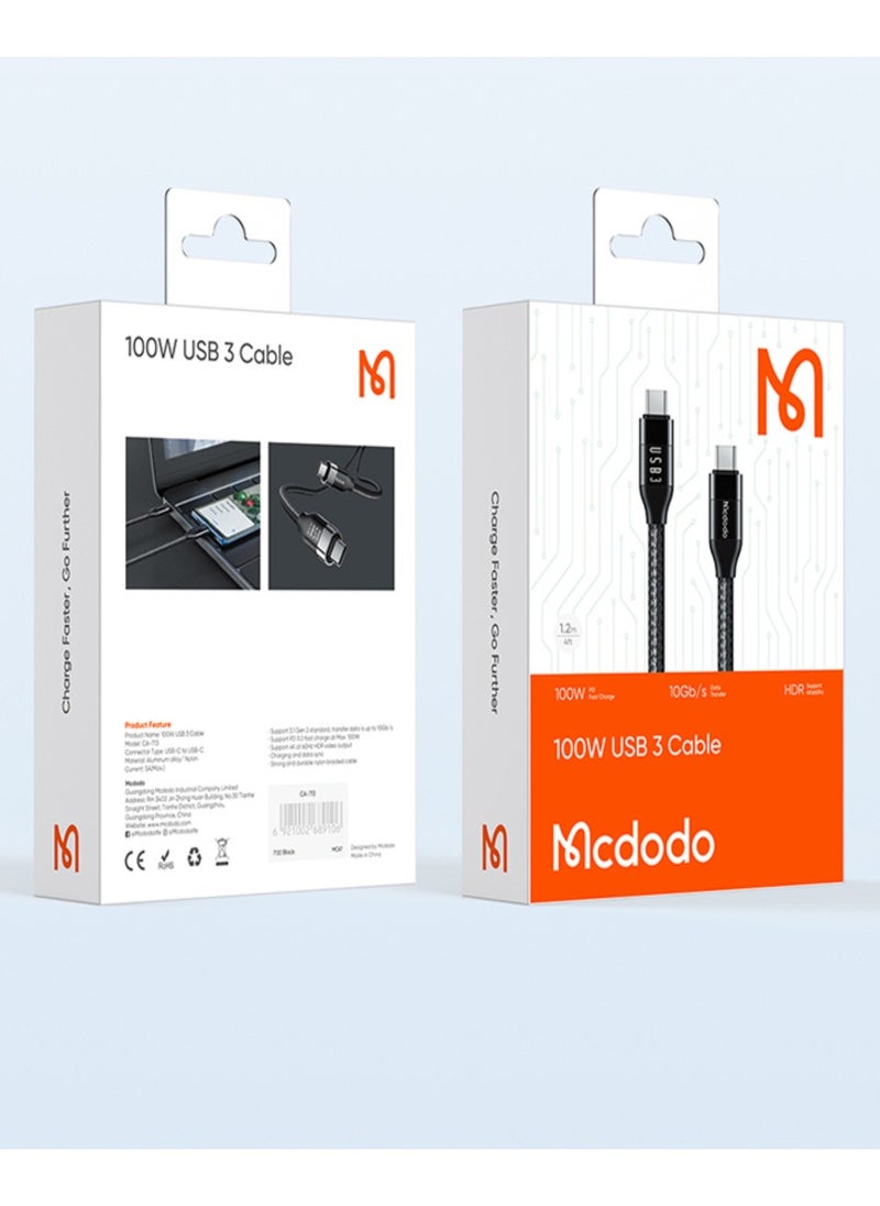 مكدودو كيبل تايب سي USB3 100W  - Image 2