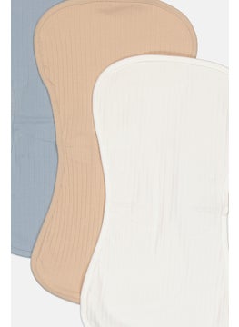 Dream Gro 3 Piece Plain Burp Clothes, Multi Color  - Image 2