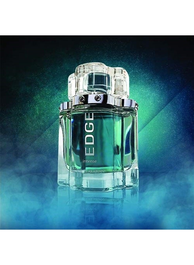 SWISS ARABIAN EDGE Intense - منتجات فاخرة من دبي - عطر بخاخ شخصي يدوم طويلاً ومدمن - رائحة مغرية، توقيع عطر - الرائحة الفاخرة للعربية - 3.4 أونصة