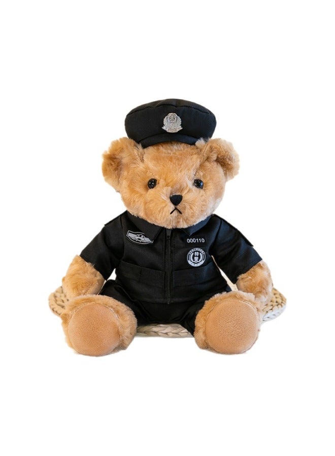 Special Police Bear Doll Traffic Police Public Security Traffic Fireman Plush Toy Police Camouflage Teddy Bear Doll-Color:Naked Bear Without Clothes-Height:35cm - Image 5