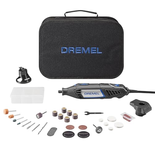 DREMEL مجموعة أدوات دوارة دريمل 4000-2/32 بسرعات متغيرة - نحات، مصقل، وساند - مثالية للقطع، صنفرة التفاصيل، النقش، نحت الخشب، والتلميع - 2 ملحقات و32 ملحقاً - Image 1