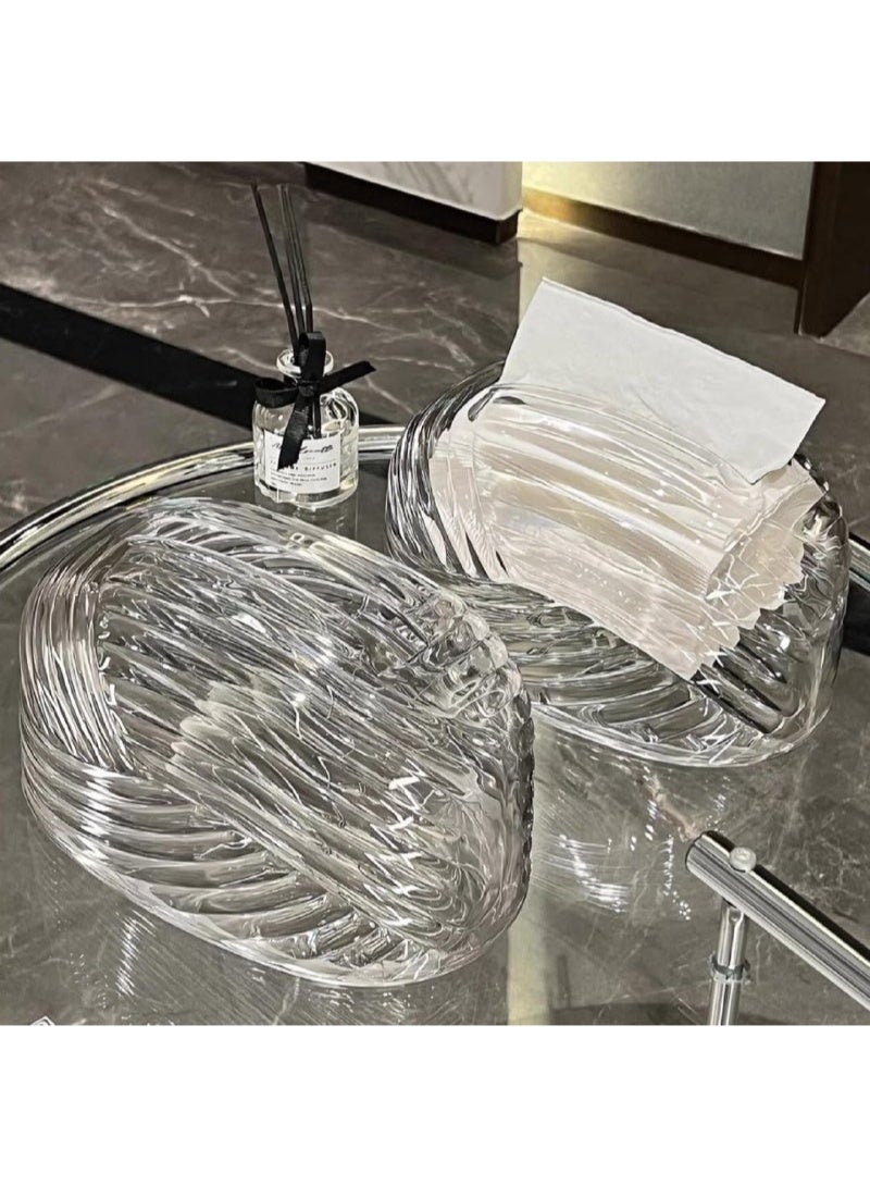 Clear acrylic bag-shaped tissue box - Image 1