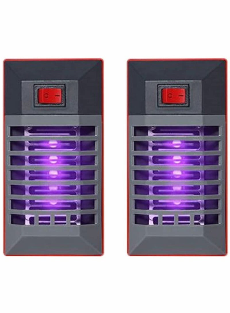 KASTWAVE 2 Pack Electric Bug Zapper, Plug in Mosquito Killer with UV LED Night Light, Electronic Insect Fly Trap for Indoor Outdoor Use - Image 1