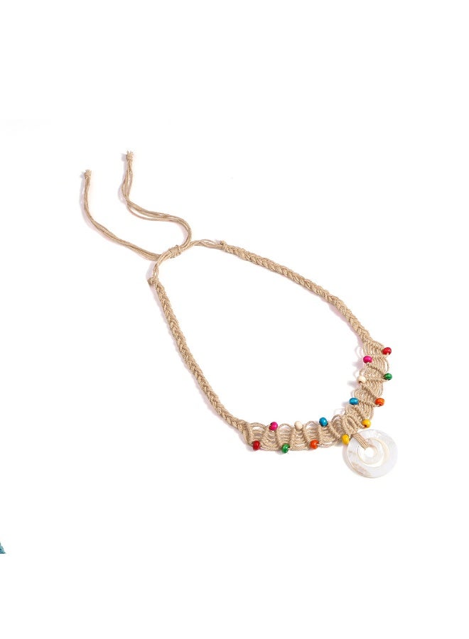 NIBEMINENT Phone Charm/ Chain Strap for Women Girls, Handcrafted Wooden Bead Silicone Cell Phone Case Lanyard Wrist Strap,N70249/Camel Color 