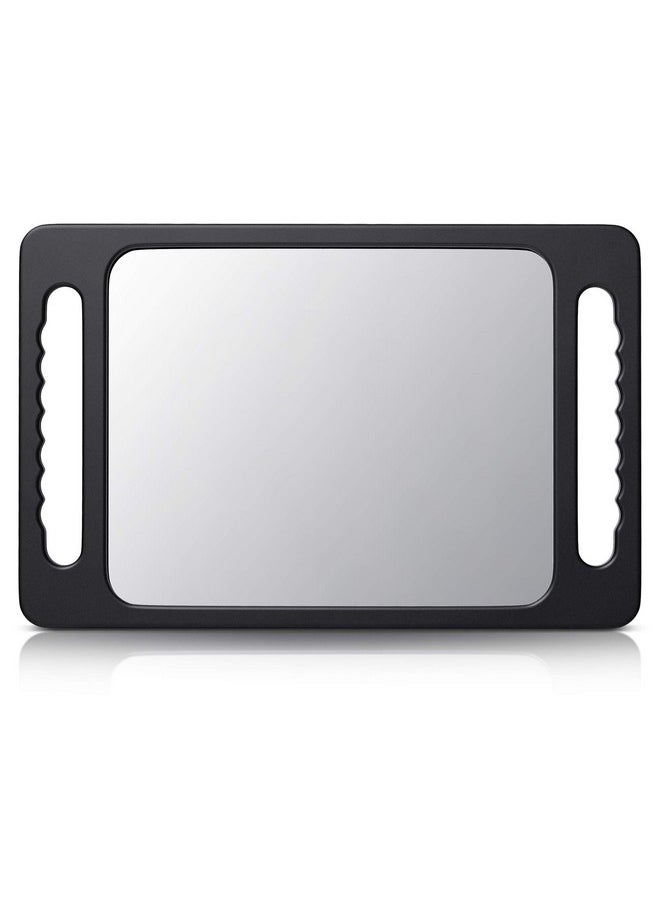TASALON Unbreakable Hand Mirror With Double Handlelarge Handheld Barber Mirror For Hair And Beauty Salondurable Hand Held Mirrors For Barbershoplightweight Haircut Mirror With Double Handgrip  - Image 1