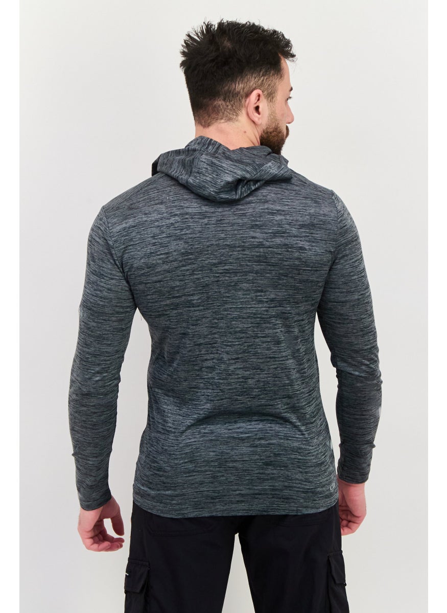 RBX - Men Sportswear Fit Long Sleeve Training T-Shirt, Grey - Image 1
