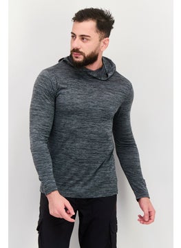 Men Sportswear Fit Long Sleeve Training T-Shirt, Grey