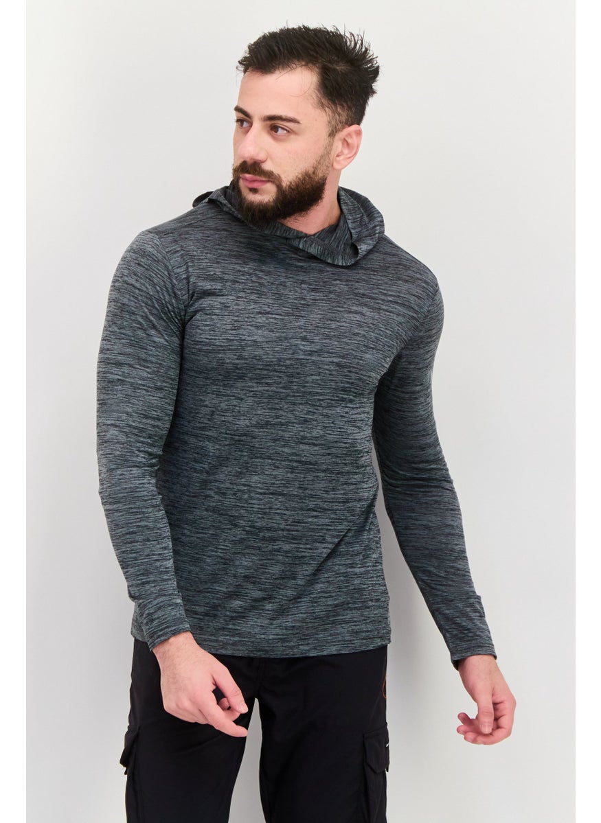 RBX - Men Sportswear Fit Long Sleeve Training T-Shirt, Grey - Image 1