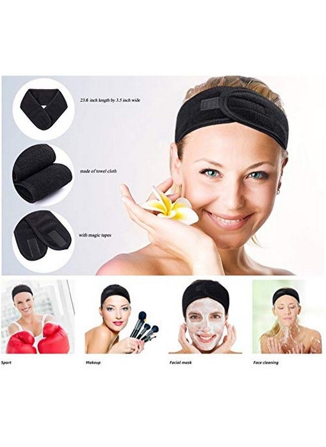 2 Pack Facial Spa Headband With Magic Tape Head Wrap Terry Cloth Headband Stretch Towel Headband For Bath Makeup Yoga And Sport Black - pzsku/ZB71D4ACA3ADAC4F963F9Z/45/_/1660656589/466e01e2-90ce-49db-9f6c-735757390c20