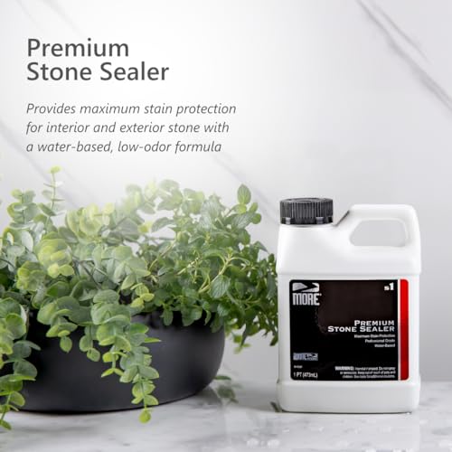 MORE Surface Care MORE Premium Stone Sealer - Water Based Formula - Protection for Natural Stone and Tile Surfaces [Pint / 16 Oz.] - Image 2