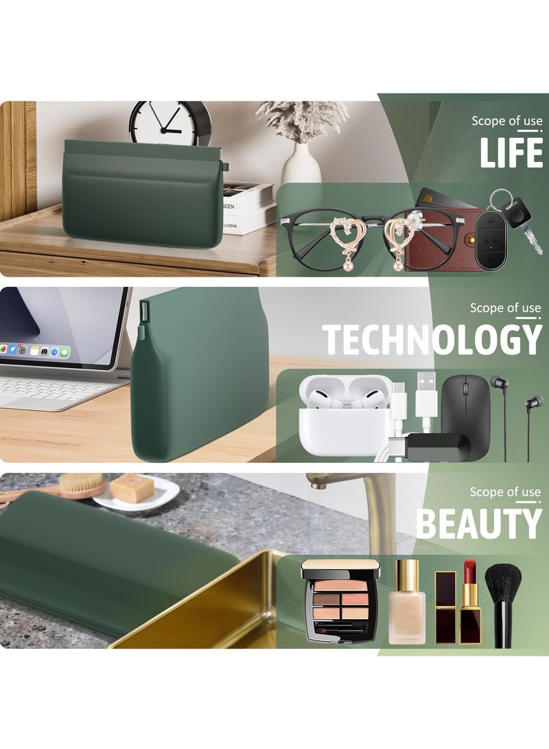 Silicone Makeup Bag for Women and Girls, Portable Cosmetic Travel Bag, Ideal for Storing Makeup, Beauty Tools and Brushes - Image 4