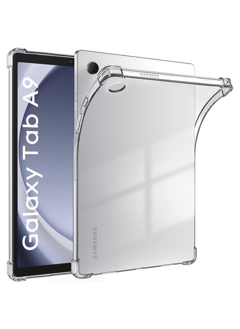 Clear Case Cover for Samsung Galaxy Tab A9 8.7 inch(SM-X110, SM-X115), Air Hybrid Slim Fit Shockproof Crystal TPU Protective Case Cover for Samsung Galaxy Tab A9 2023