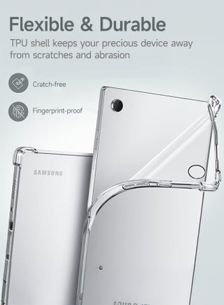 غطاء واقٍ شفاف لجهاز سامسونج جالاكسي تاب تاب A9 مقاس 8.7 بوصة (SM-X110، SM-X115)، غطاء حماية هجين هوائي نحيف مقاوم للصدمات من الكريستال TPU لجهاز سامسونج جالاكسي تاب A9 2023 - view 3