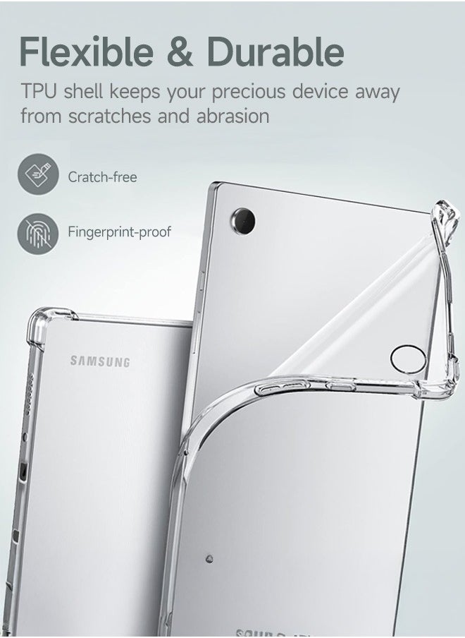 Tersely - Clear Case Cover for Samsung Galaxy Tab A9 8.7 inch(SM-X110, SM-X115), Air Hybrid Slim Fit Shockproof Crystal TPU Protective Case Cover for Samsung Galaxy Tab A9 2023 - Image 1