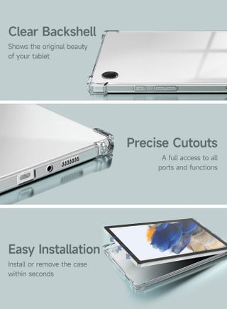 غطاء واقٍ شفاف لجهاز سامسونج جالاكسي تاب تاب A9 مقاس 8.7 بوصة (SM-X110، SM-X115)، غطاء حماية هجين هوائي نحيف مقاوم للصدمات من الكريستال TPU لجهاز سامسونج جالاكسي تاب A9 2023 - view 4