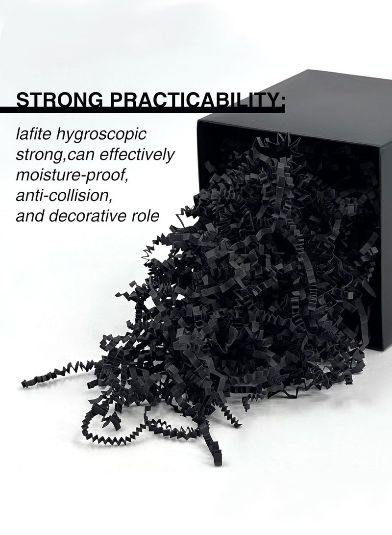 E COMMERCE  BAG E commerce Bag 150 G High Quality And Extra Soft Black Shredded Paper For Gift Box Filling Empty Gift Box Filler Gift Basket Decoration Weeding Gift Decore Crinkle Paper For Gift ,Crinkle Cut Paper ,Paper Grass Paper Shreds - Image 5