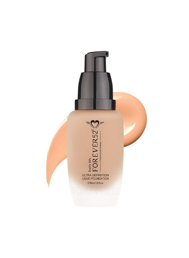 Daily Life Forever52 Ultra Definition Liquid Foundation | 24H Wear, Medium to Full Coverage, Pore-Minimizing & Mattifying, Long Lasting, Anti-Aging, matte Finish| All skin type -Fudge 30ml - Image 1