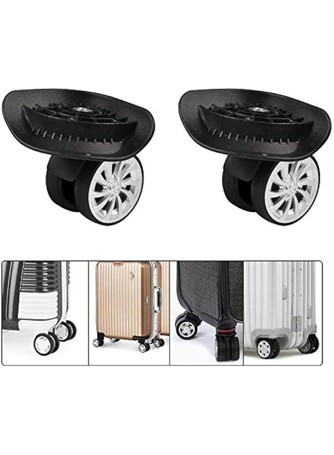 Swivel Wheel, 2pcs DIY Plastic 360 Degree Replacement Luggage Suitcase Wheels with Screw for Common Luggage Box  - Image 2