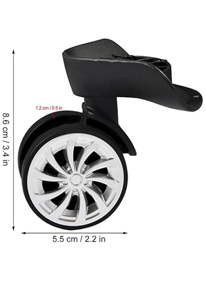 Swivel Wheel, 2pcs DIY Plastic 360 Degree Replacement Luggage Suitcase Wheels with Screw for Common Luggage Box  - Image 3