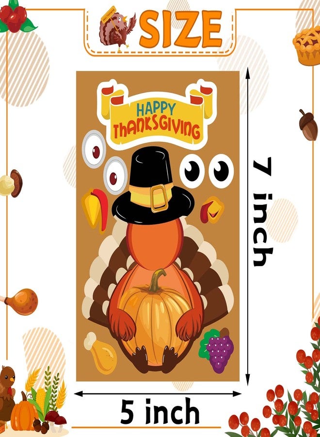 N.C Thanksgiving Stickers for Kids - 30pcs Thanksgiving Stickers Turkey Stickers DIY Thanksgiving Sticker Thanksgiving Decorations - Image 2