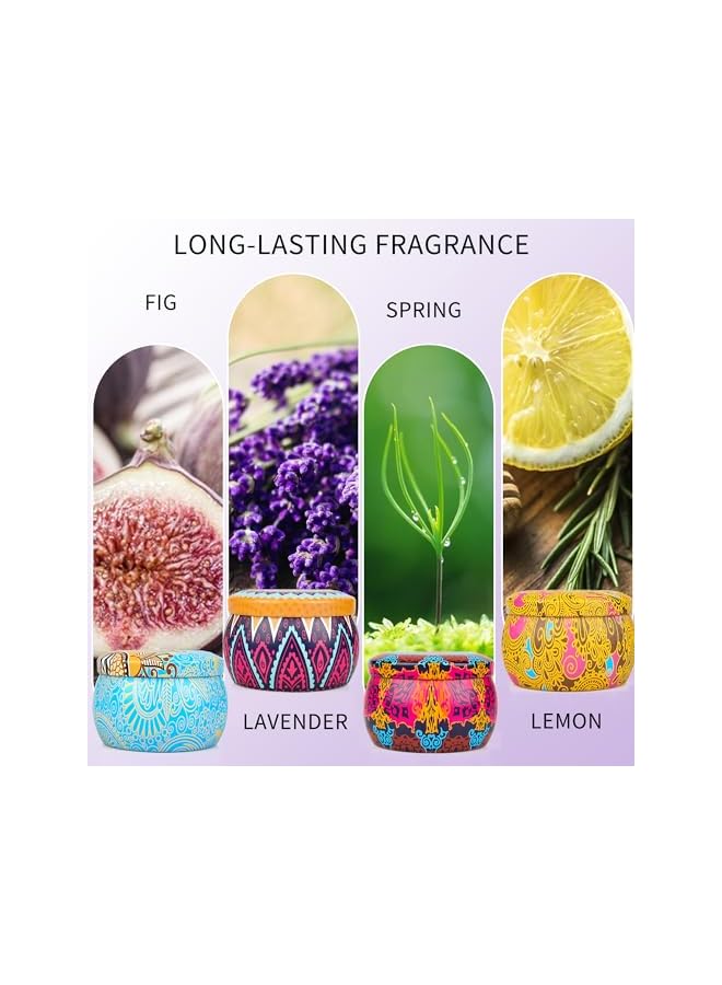 Green Tiger Candle Gifts Set Bohemian Aromatherapy Soy Candles Christmas Gifts for Women 4.4 oz Scented Candles for Body Relaxation Diwali Thanksgiving Birthday Housewarming Gifts, 4 Pack - Image 2