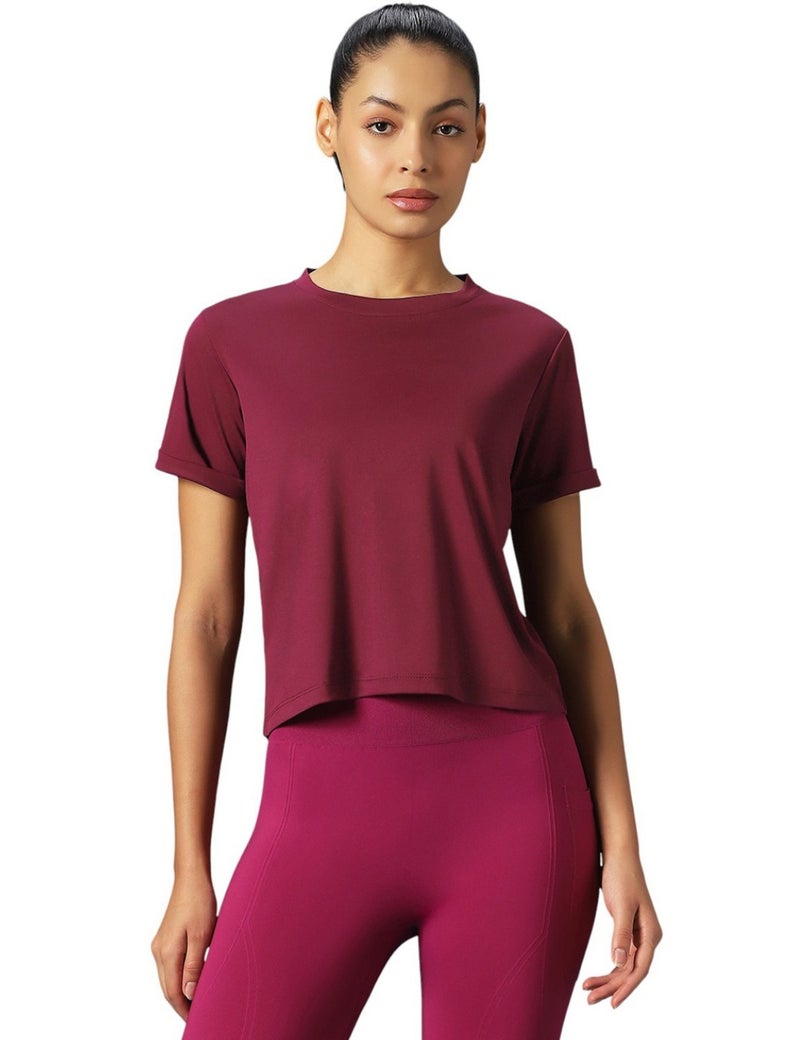 pump'd Women's Crop Top - Regular fit T-shirt | Half sleeve | Activewear for Workout, Casual Wear & Everyday - Image 1