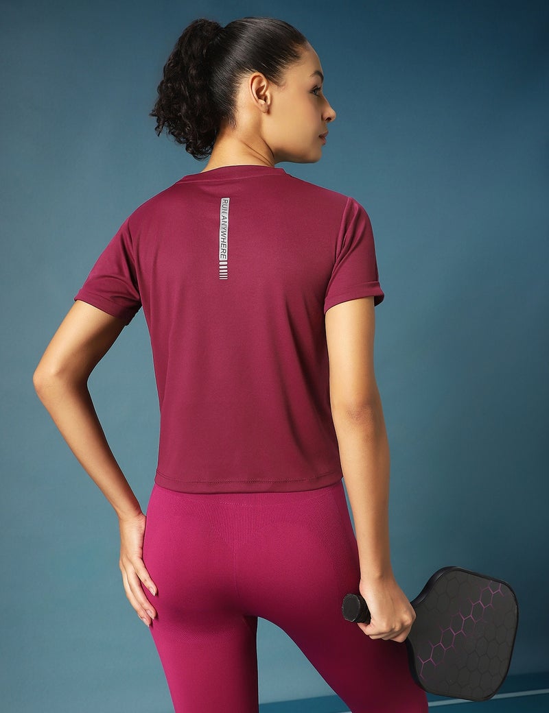 pump'd Women's Crop Top - Regular fit T-shirt | Half sleeve | Activewear for Workout, Casual Wear & Everyday - Image 2