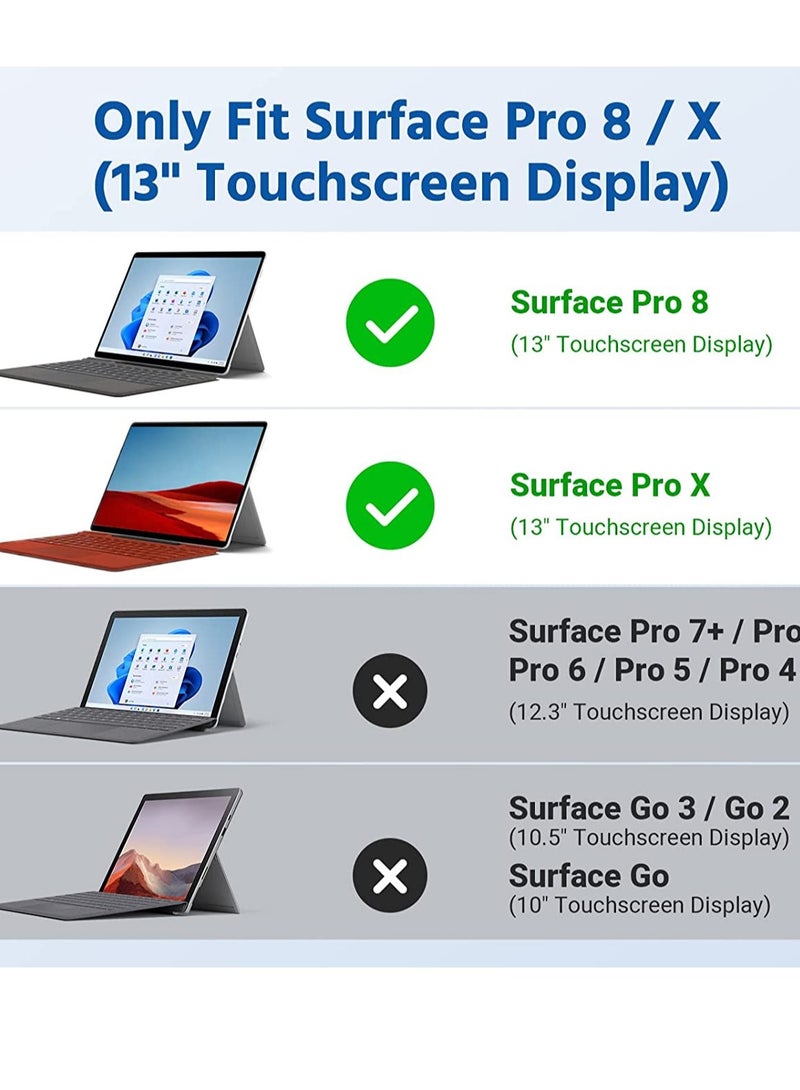 2 عبوة من واقي الشاشة الورقي لجهاز Microsoft Surface Pro 9/Pro 8 / Pro X مقاس 13 بوصة، [مثل الكتابة على الفيلم الورقي] فيلم PET غير اللامع الممتاز المضاد للتوهج يناسب Surface Pro 9/Pro 8 / Pro X - Image 2