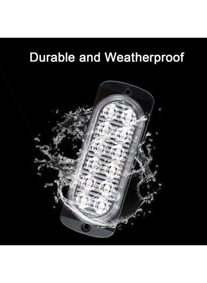 CYDZSW 4 حزمة أضواء فلاش ستروب للشاحنات، 12 LED 12-24V ضوء طوارئ للشبكة بار للبناء للمركبات، مجموعة أضواء LED برتقالية - Image 4