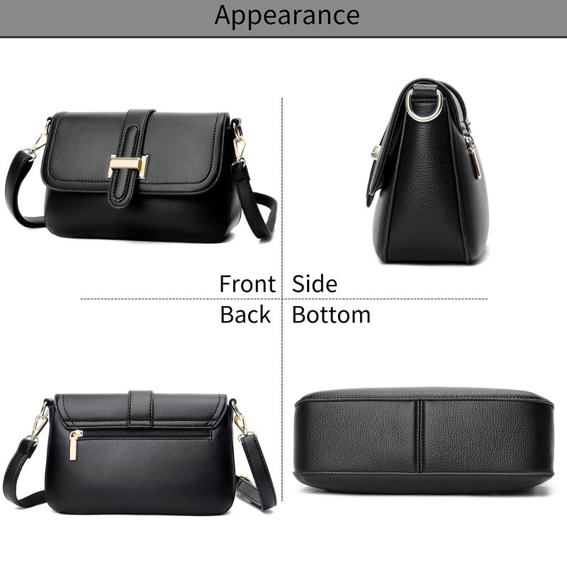 FSD.WG Fashion Quilted Crossbody Bag,Leather Ladies Shoulder Purses, Mini Shoulder Bag,Phone Wallet Purse for Women - Image 3