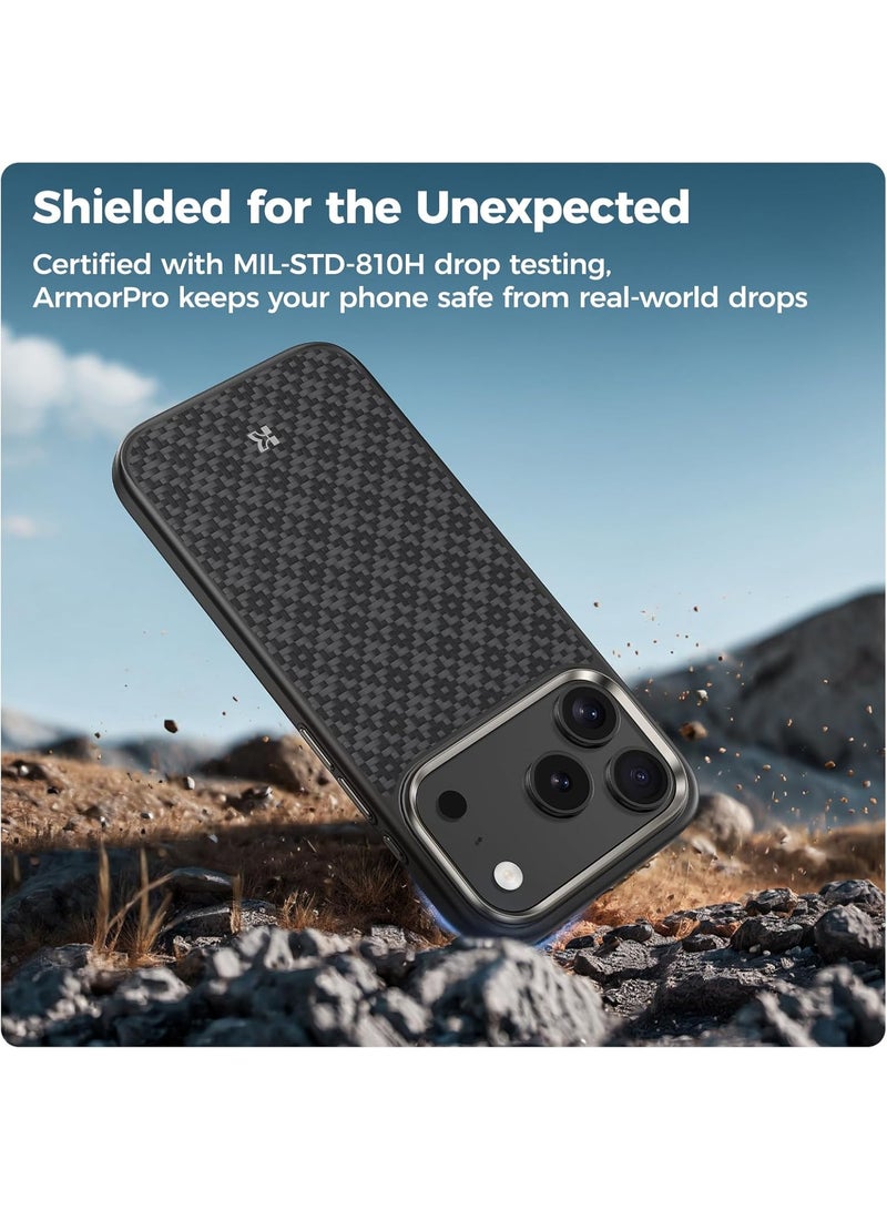Benks حافظة BENKS ArmorGrid ArmorPro لجهاز iPhone 17 Pro Max مع زر التحكم في الكاميرا، [متوافقة مع Magsafe] حافظة واقية من الدرجة العسكرية مصنوعة من ألياف دو بونت كيفلار الأراميد. - Image 3