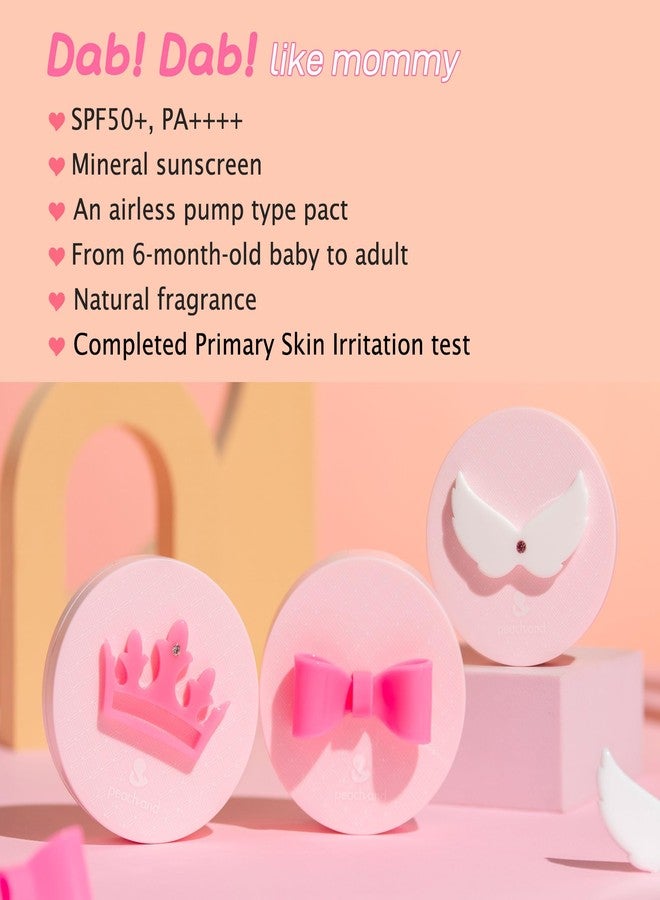peach and وسادة شمسية معدنية للأطفال بيفي شير SPF50+ PA++++ (شريط وردي) - Image 2