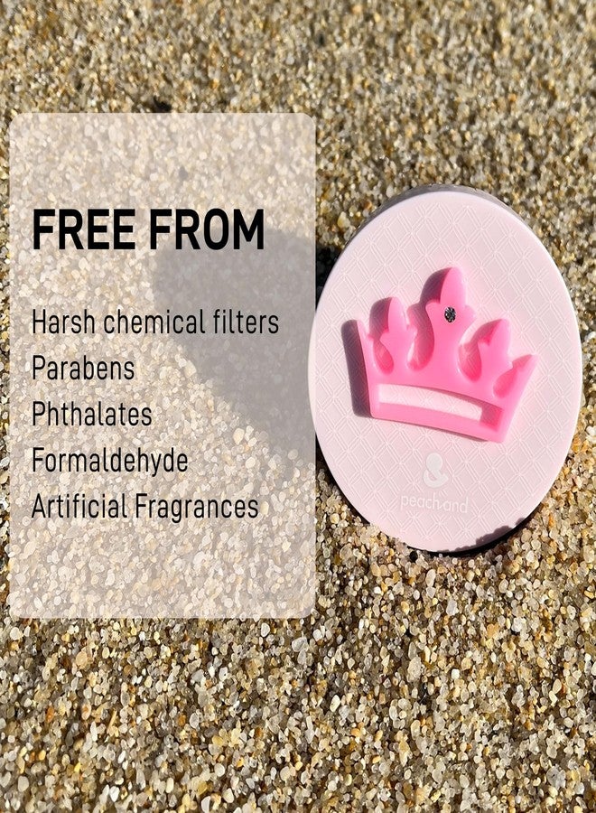 peach and وسادة شمسية معدنية للأطفال بيفي شير SPF50+ PA++++ (شريط وردي) - Image 4