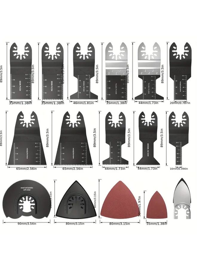 56pcs Oscillating Saw Blades High Carbon Steel Fast Cut Kit for Metal Wood Plastic - Image 2