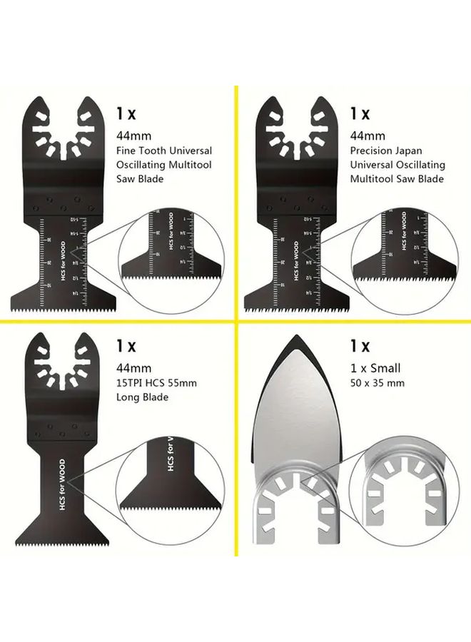 56pcs Oscillating Saw Blades High Carbon Steel Fast Cut Kit for Metal Wood Plastic - Image 4