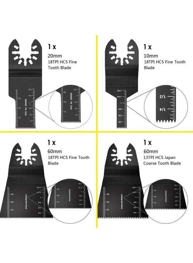 56pcs Oscillating Saw Blades High Carbon Steel Fast Cut Kit for Metal Wood Plastic - Image 5
