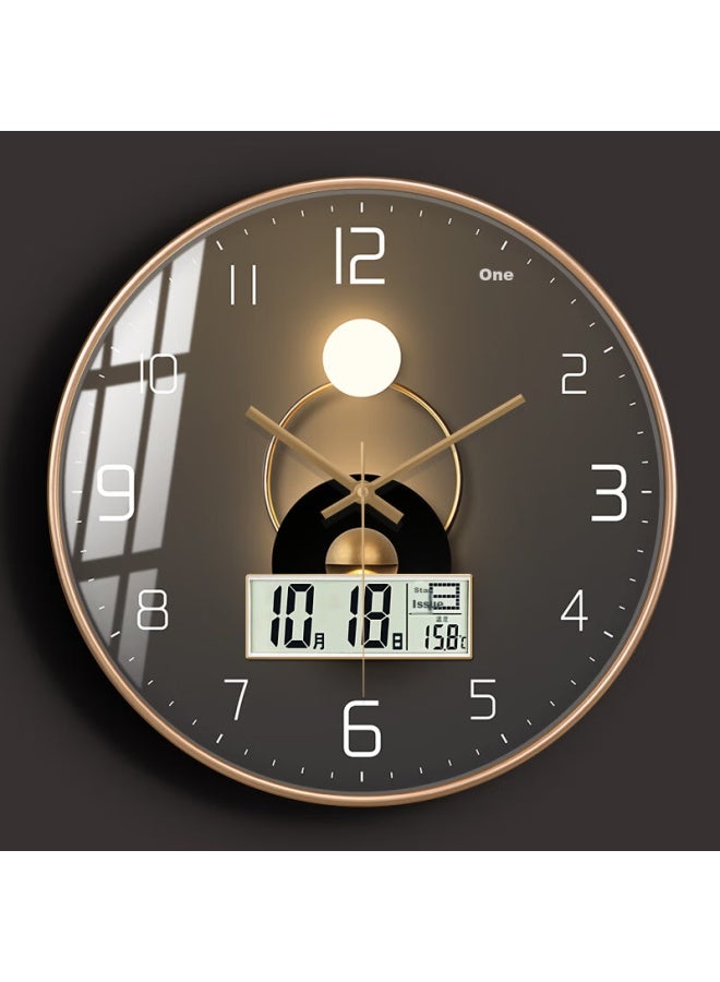 Peng Chuang Pengchuang Swiss Movement Modern Fashion Light And Shadow Art Living Room Wall Clock Household Quartz Simple Luxury Wall Clock - Image 4