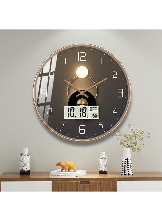 Peng Chuang Pengchuang Swiss Movement Modern Fashion Light And Shadow Art Living Room Wall Clock Household Quartz Simple Luxury Wall Clock - Image 3