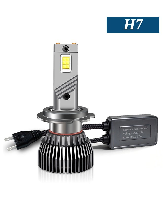 نيبمينينت مصابيح LED لمصابيح السيارة 65W، ضوء أبيض نقي 6500K، شرائح CSP مع نظام تبريد بأنابيب نحاسية مزدوجة، متوافقة مع 12V/24V، قابلة للتوصيل والتشغيل، بديلة لمصابيح الهالوجين، مقابس متعددة: H7 H1 H4 H11 9005 9006 9012 - Image 2