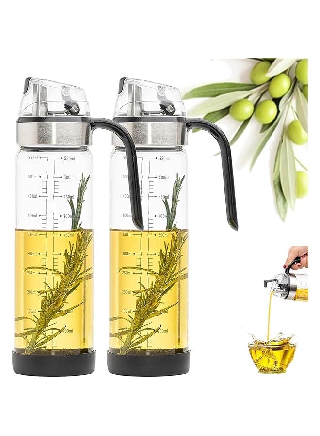 ميكسد RCCO 2PCS Oil Dispenser Bottle, Oil Sprayer for Cooking, 2 in 1 Olive Oil Dispenser and Oil Sprayer Bottle, Glass Oil Sprayer Bottle for Kitchen, Oil Mister for Air Fryer, Salad, Frying