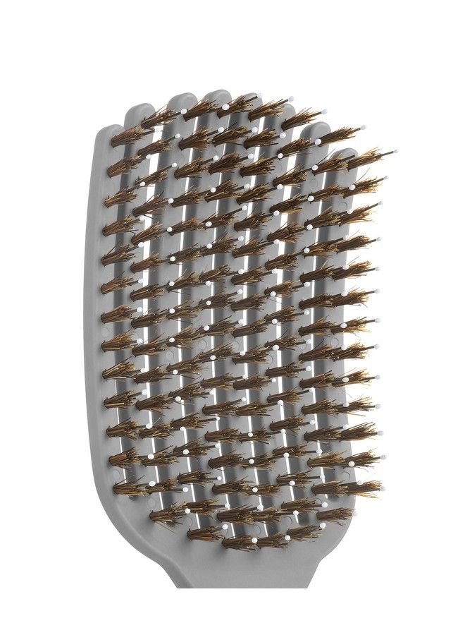 KareCo (All New) Kareco Tangle Buster Flexible Paddle Brush Detangler & Styler For All Hair Types | Dual Nylon And Boar Bristles (9 Fingers) - Image 4
