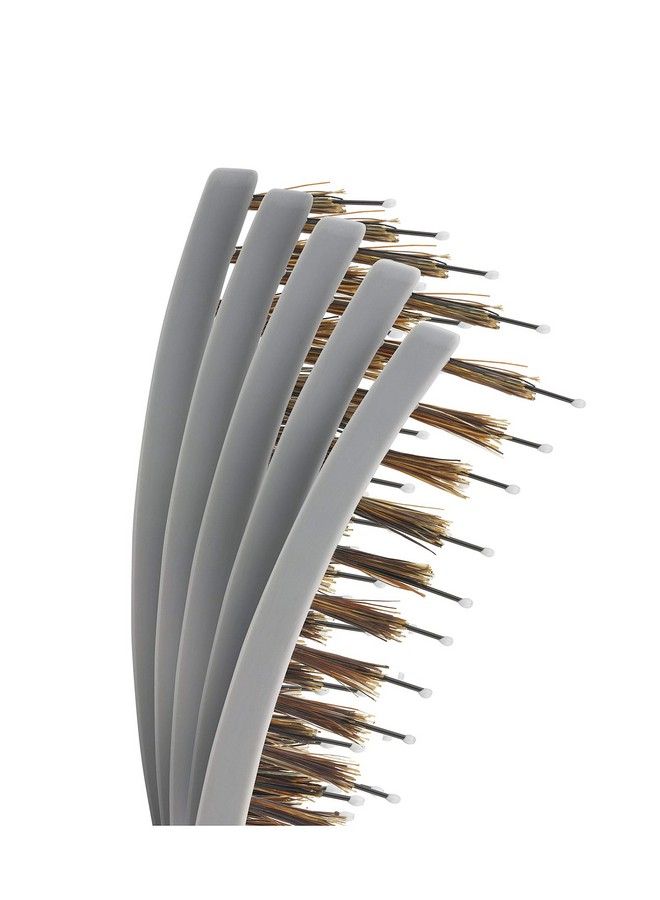 KareCo (All New) Kareco Tangle Buster Flexible Paddle Brush Detangler & Styler For All Hair Types | Dual Nylon And Boar Bristles (9 Fingers) - Image 3