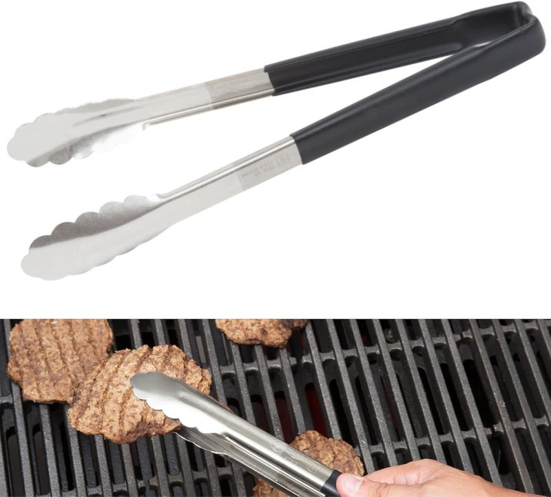 Vollrath 4781220 Jacobs's Price 12-Inch Stainless Steel Tongs with Black Handle - Image 2