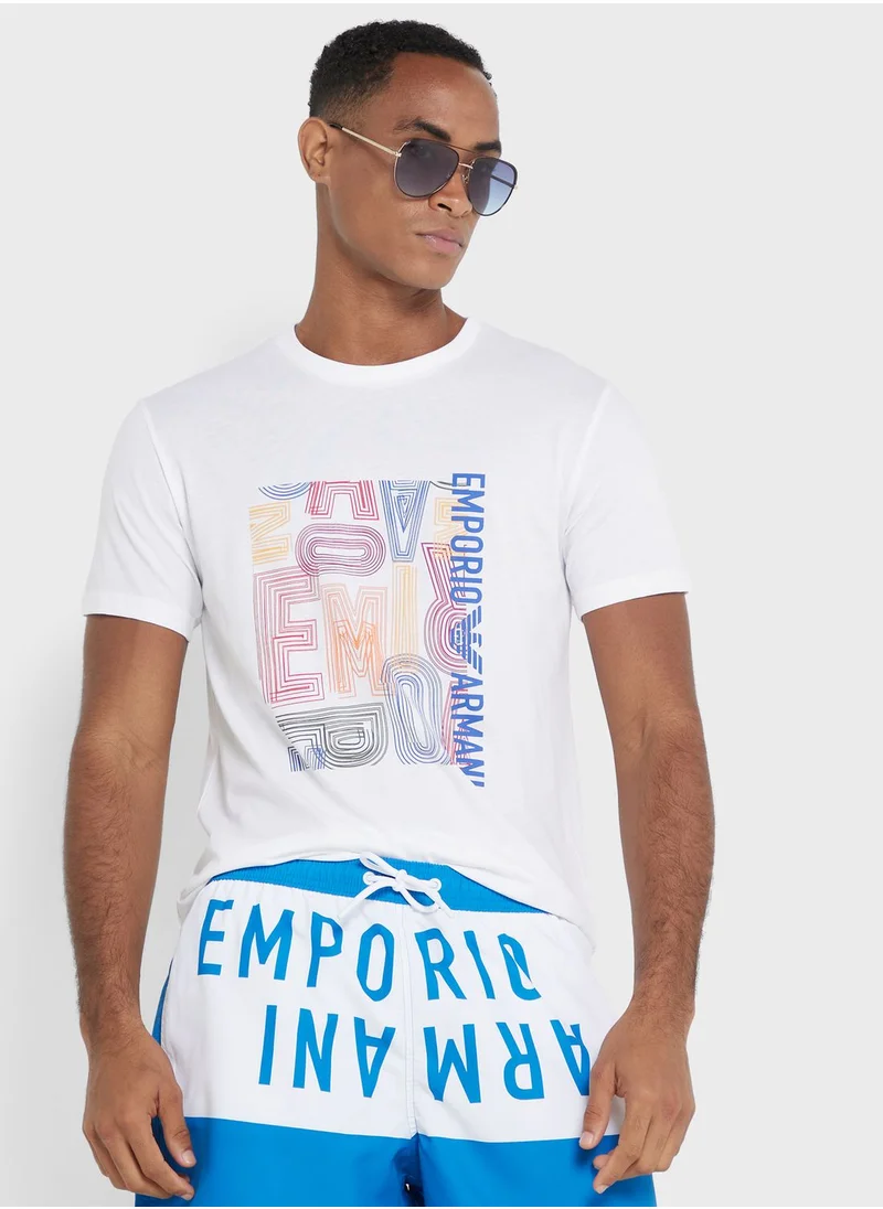 EMPORIO ARMANI Graphic Crew Neck T-Shirt